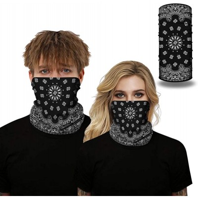 Balaclavas 4Pcs Bandanas Face Mask Seamless Neck Gaiter Scarf Mask Tube Headwear Balaclava for Men Women Outdoors Sports - CO...