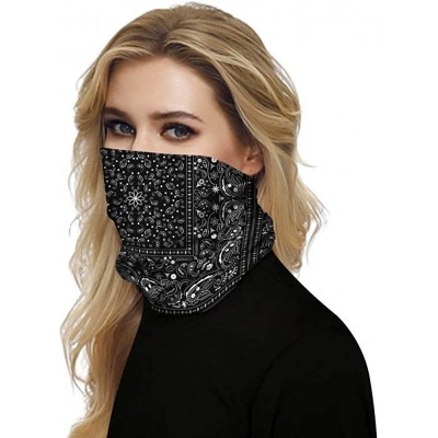 Balaclavas 4Pcs Bandanas Face Mask Seamless Neck Gaiter Scarf Mask Tube Headwear Balaclava for Men Women Outdoors Sports - CO...