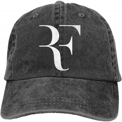 Baseball Caps Baseball Caps Roger Federer Adjustable Pigment Dyed Dad Hat Snapback Unisex - Black - C11949UMLDO $18.97