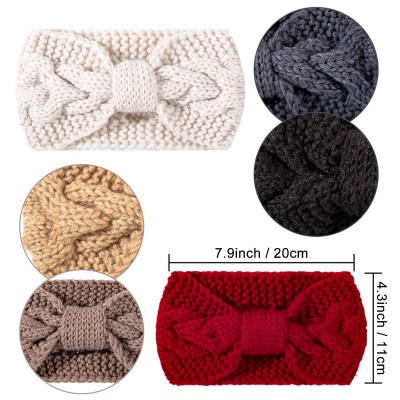 Cold Weather Headbands Headbands Warmers Accessories Scrunchies - Yellow Grey Colors - CU1943LCGO2 $10.57