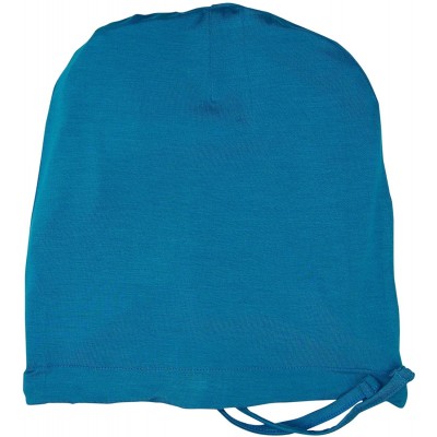 Skullies & Beanies Adjustable Drawstring Bamboo Satin Lined Hat Cap Beanie - Ocean Blue - CY18322ECTI $11.42