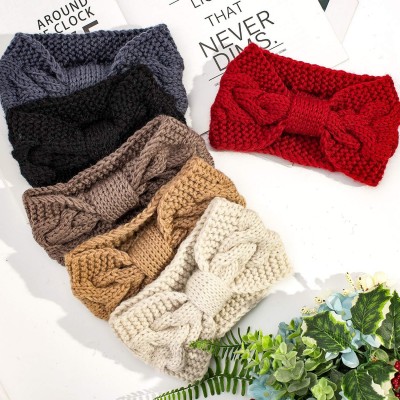 Cold Weather Headbands Headbands Warmers Accessories Scrunchies - Yellow Grey Colors - CU1943LCGO2 $10.57