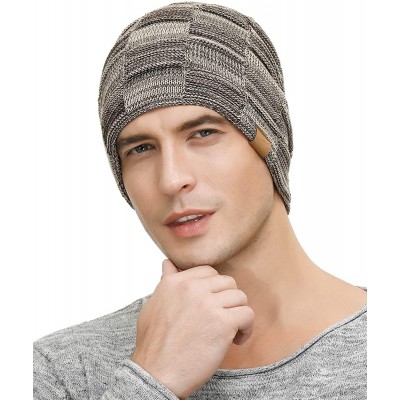 Skullies & Beanies Slouchy Beanie for Men Winter Hats for Guys Cool Beanies Mens Lined Knit Warm Thick Skully Stocking Binie ...