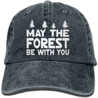 Baseball Caps Baseball Cap for Men and Women- May The Forest Be with You Design and Adjustable Back Closure Trucker Hat - Nav...