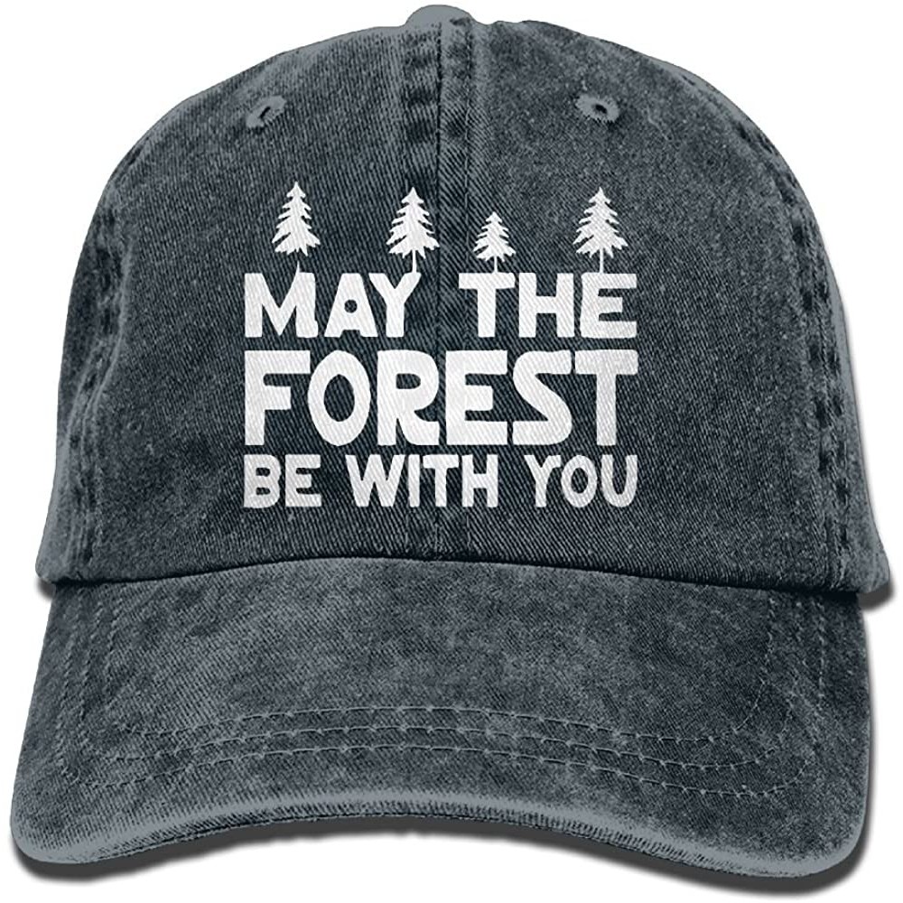 Baseball Caps Baseball Cap for Men and Women- May The Forest Be with You Design and Adjustable Back Closure Trucker Hat - Nav...