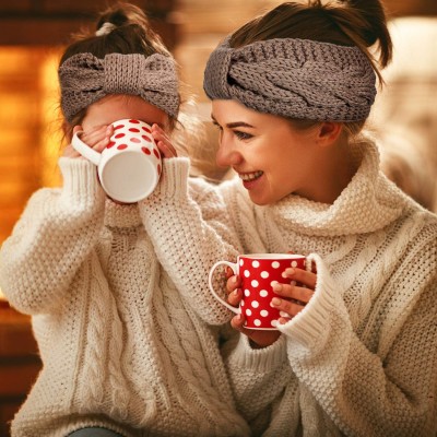 Cold Weather Headbands Headbands Warmers Accessories Scrunchies - Yellow Grey Colors - CU1943LCGO2 $10.57