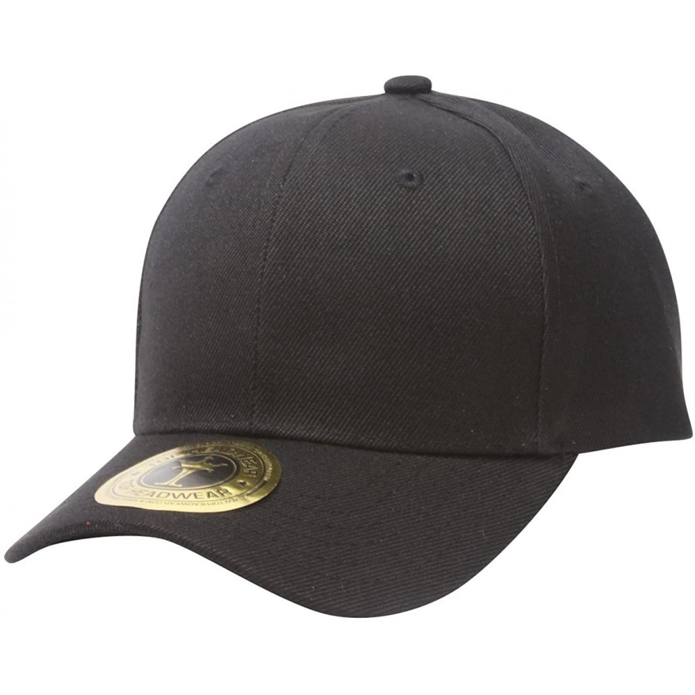 Baseball Caps Structured Hook & Loop Adjustable Hat - Black - C8183R47UC5 $7.60