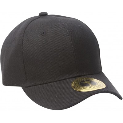 Baseball Caps Structured Hook & Loop Adjustable Hat - Black - C8183R47UC5 $7.60