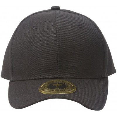 Baseball Caps Structured Hook & Loop Adjustable Hat - Black - C8183R47UC5 $7.60