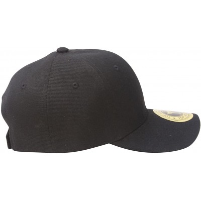 Baseball Caps Structured Hook & Loop Adjustable Hat - Black - C8183R47UC5 $7.60