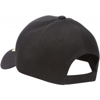 Baseball Caps Structured Hook & Loop Adjustable Hat - Black - C8183R47UC5 $7.60