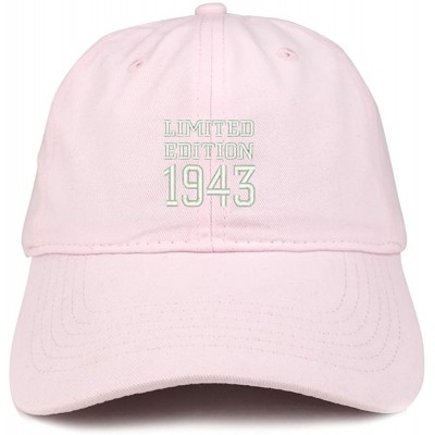 Baseball Caps Limited Edition 1943 Embroidered Birthday Gift Brushed Cotton Cap - Light Pink - C218D9ASIYS $19.14