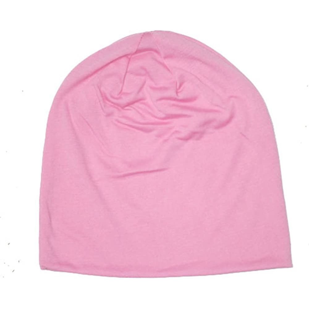 Skullies & Beanies Unisex Sleep Hat Soft Cotton Beanie Street Dancer Cap Watch Hat - Light Pink2 - CZ189I9S8YX $9.36