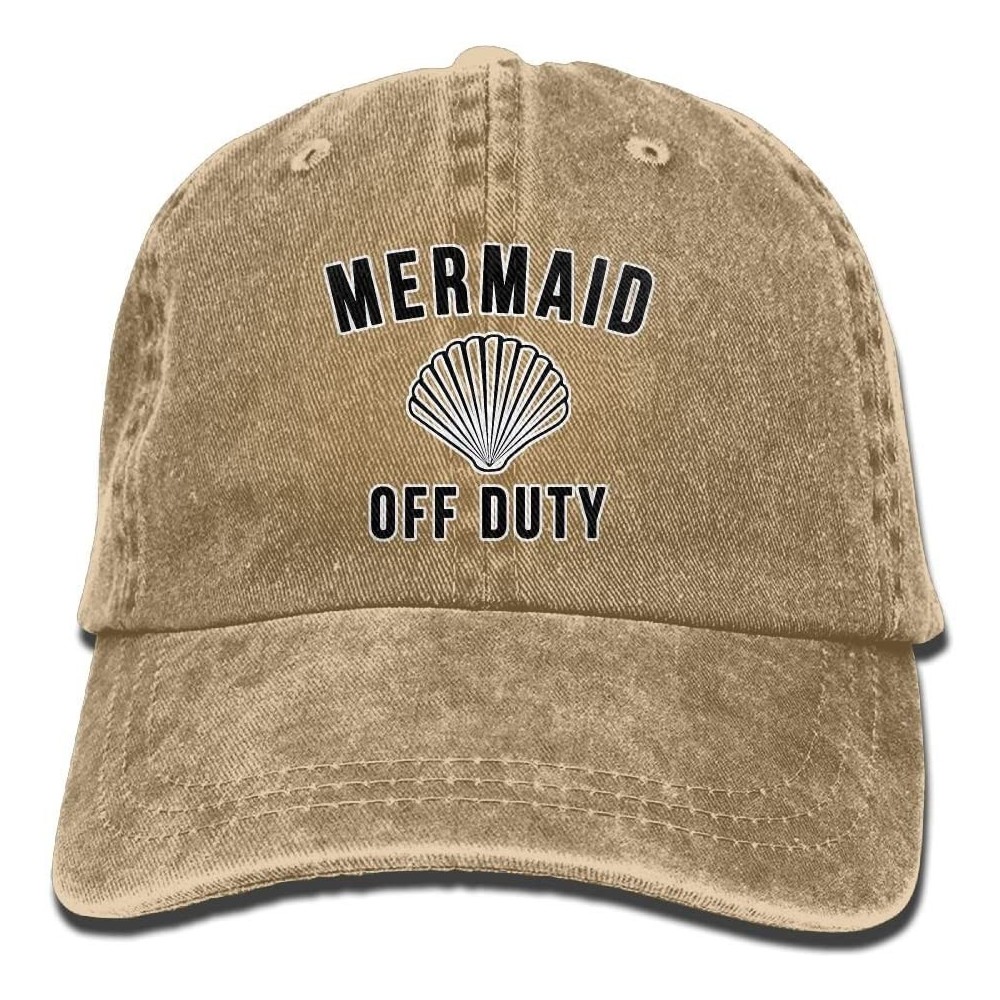 Skullies & Beanies Mermaid Off Duty with Fish Tail Retro Cowboy Hat Sports Adjustable Denim Hat Baseball Caps ForAdult - Natu...