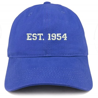 Baseball Caps EST 1954 Embroidered - 66th Birthday Gift Soft Cotton Baseball Cap - Royal - CX183RESRUM $21.55