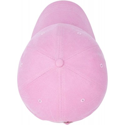 Skullies & Beanies Washed Baseball Adjustable Distressed Classic - Pink - CJ18SRUYEL4 $8.16