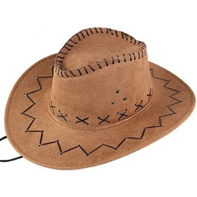 Sun Hats Unisex Sunshade Cap- Summer Outdoor Travel Western Cowboy Hat Casual Solid Mongolian Hat Grassland Visor - Khaki - C...