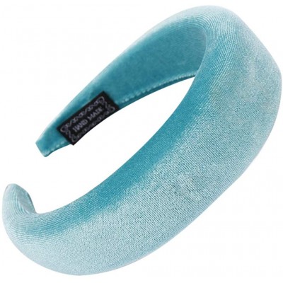 Headbands Solid Fashion Hairband Women's Girls' Sponge Velvet Candy Color Sweet Headband Hair Head Hoop - Sky Blue - CA18S6W9...