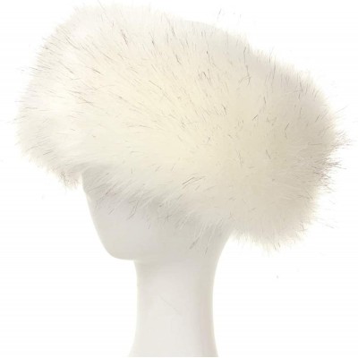 Cold Weather Headbands Faux Fur Headband Winter Headband Earwarmer Earmuff for Women - White - CG186DHLZR3 $12.01
