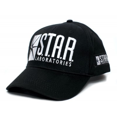 Baseball Caps Star Labs Laboratories Embroidered Hat Cap S.T.A.R. Unisex Adult Comic Black - C8187RKWION $31.79