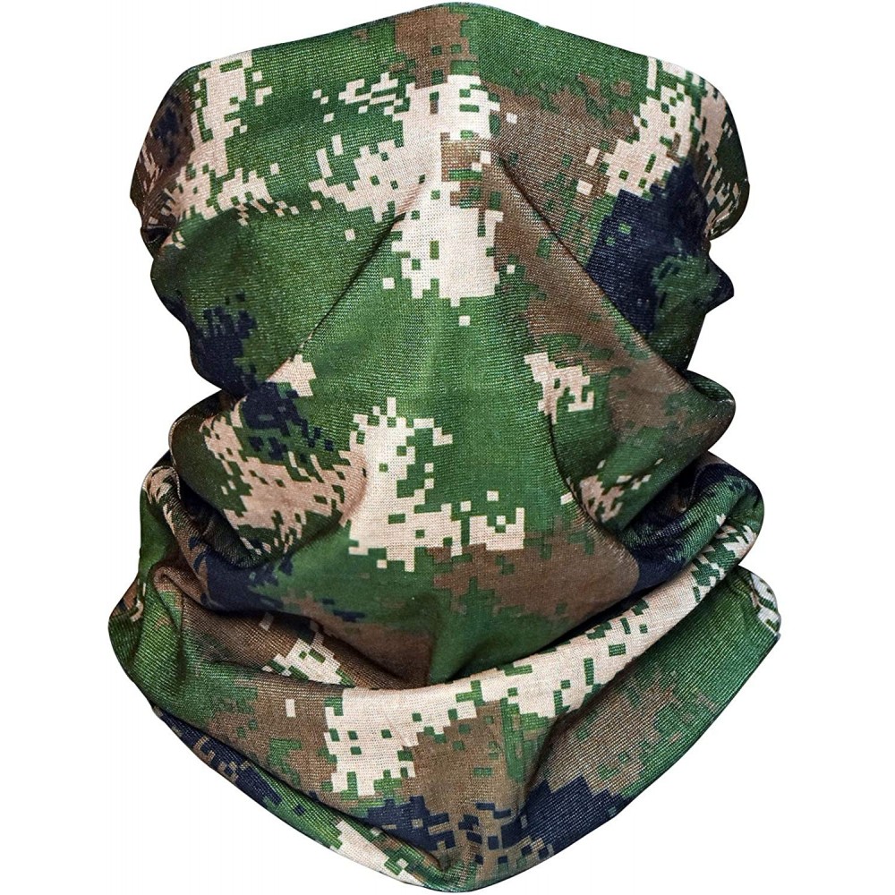 Balaclavas Bandana Cloth Face Mask Washable Face Covering Neck Gaiter Dust Mask - Digital Camouflage 05 - CQ198O9Y203 $12.00