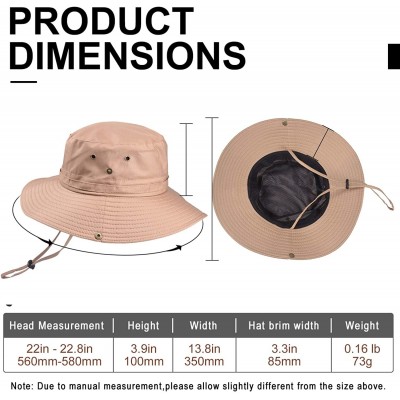 Sun Hats Protection Breathable Moisture Wicking - Khaki - CJ18AWREG4L $17.16