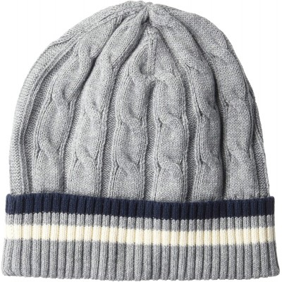 Skullies & Beanies Men's Soft Cotton Cable Knit Beanie - Heather Grey - CK18SE9LW39 $12.22