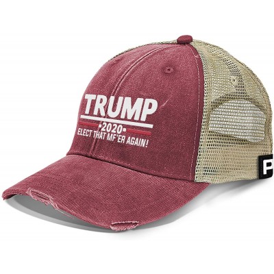 Baseball Caps Trump 2020 Hat- That Again Trucker Hat - Trump Hat - Nautical Red - C418ULZ8I6Q $36.73