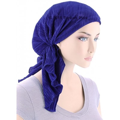 Headbands Bella Scarf Plisse Chemo Hat Turban Head Scarves Pre-Tied Headwear Bandana Tichel for Cancer - CA12H3RA08Z $21.38