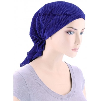 Headbands Bella Scarf Plisse Chemo Hat Turban Head Scarves Pre-Tied Headwear Bandana Tichel for Cancer - CA12H3RA08Z $21.38