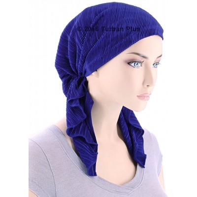 Headbands Bella Scarf Plisse Chemo Hat Turban Head Scarves Pre-Tied Headwear Bandana Tichel for Cancer - CA12H3RA08Z $21.38