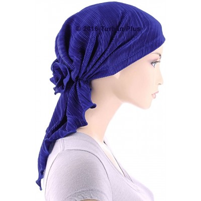 Headbands Bella Scarf Plisse Chemo Hat Turban Head Scarves Pre-Tied Headwear Bandana Tichel for Cancer - CA12H3RA08Z $21.38