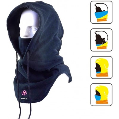 Balaclavas Tactical Balaclava Full Face Mask Fleece Warm Winter Outdoor Sports Mask Wind-Resistant Hood Hat Multi Colors - C3...