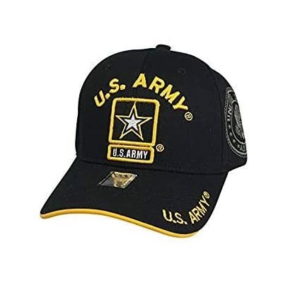 Baseball Caps US Army Baseball Hat - Licensed Military Baseball Cap for Veterans- Retired- and Active Duty - Black - CL18RRWH...