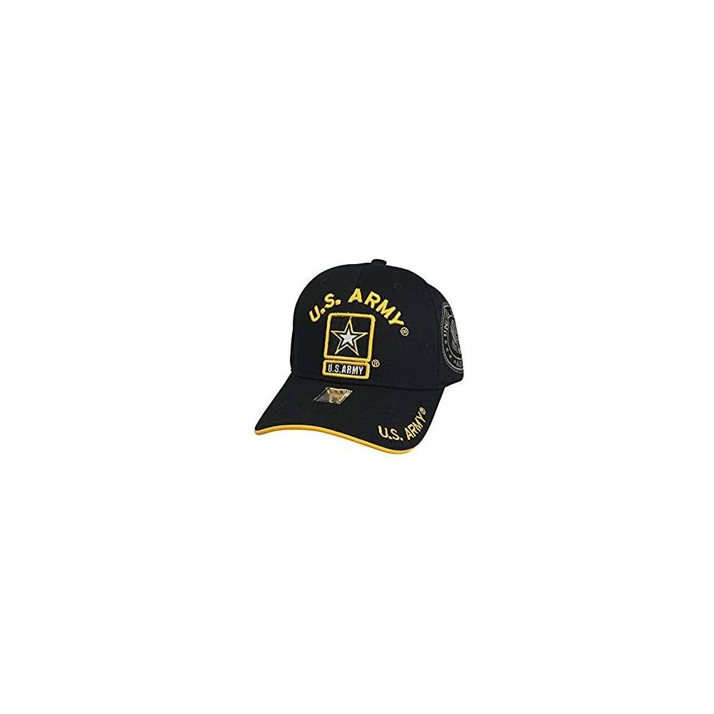 Baseball Caps US Army Baseball Hat - Licensed Military Baseball Cap for Veterans- Retired- and Active Duty - Black - CL18RRWH...