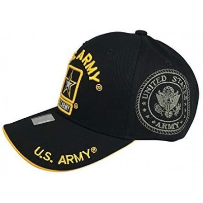 Baseball Caps US Army Baseball Hat - Licensed Military Baseball Cap for Veterans- Retired- and Active Duty - Black - CL18RRWH...