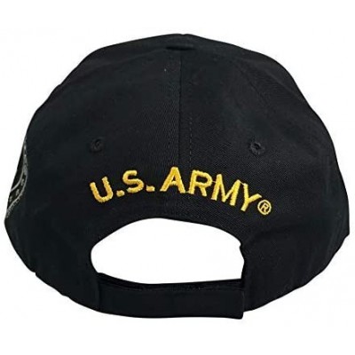 Baseball Caps US Army Baseball Hat - Licensed Military Baseball Cap for Veterans- Retired- and Active Duty - Black - CL18RRWH...