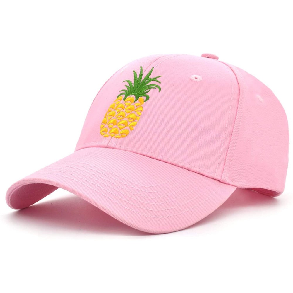 Baseball Caps Pineapple Embroidered Baseball Cap Low Profile Cute Sun Hat Snapback Adjustable 100% Cotton Outdoor Sports Cap ...