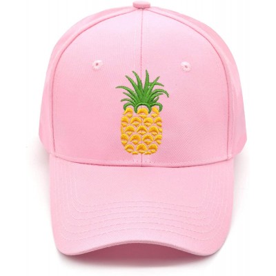 Baseball Caps Pineapple Embroidered Baseball Cap Low Profile Cute Sun Hat Snapback Adjustable 100% Cotton Outdoor Sports Cap ...