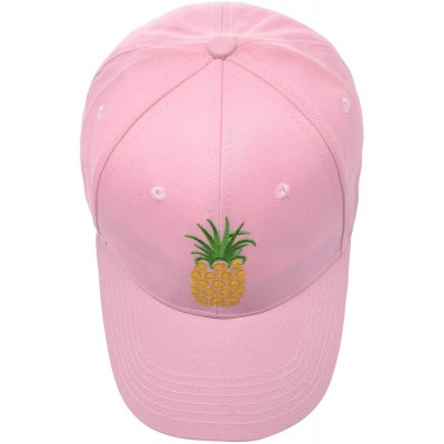 Baseball Caps Pineapple Embroidered Baseball Cap Low Profile Cute Sun Hat Snapback Adjustable 100% Cotton Outdoor Sports Cap ...
