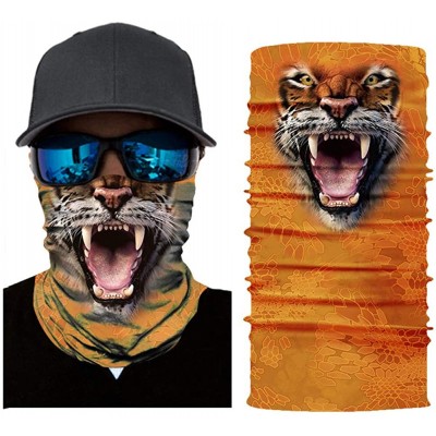 Balaclavas Seamless Rave Bandana for Men Women Neck Gaiter Scarf Dust Wind Balaclava Headwear - Tiger - CL197T8S5EX $13.71