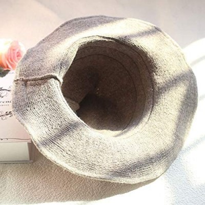 Bucket Hats Knitting Fisherman Fashion Accessories - Navy Blue - CN18HGGLOMI $10.21