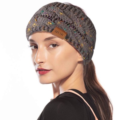 Cold Weather Headbands Women Winter Warm Headband Confetti Knit Thick Headband Ear Warmer Headband for Women- 4 Pieces - CF18...