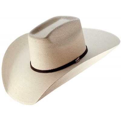 Cowboy Hats Kaycee Palm Laf Straw Western Hat - CN18HU8ULMT $41.21