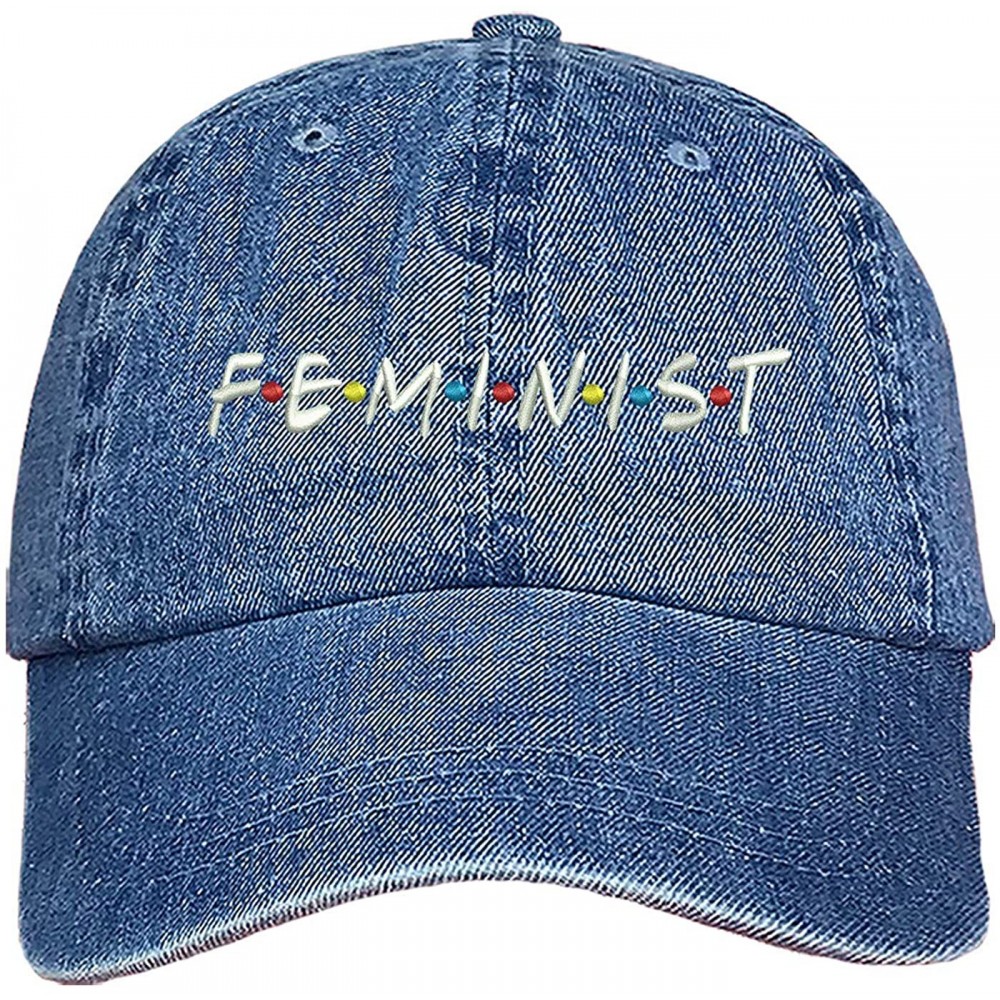 Baseball Caps Feminist Baseball Cap - Womens March Unisex Hats - Light Denim - CZ18NH63N8L $12.93