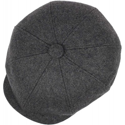 Newsboy Caps Men's Wool Newsboy Hat Flat Top Cap Cabbie Cap Ivy Driving Hat Cotton Beret - Grey - CO18Z6XAQ29 $14.29