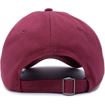 Skullies & Beanies Custom Embroidered Hats Dad Caps Love Stitched Logo Hat - Maroon - CA18M7XZT3A $13.10