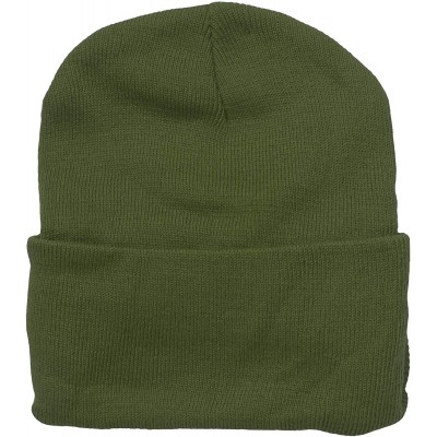 Skullies & Beanies Cuffless Beanie Visor Cap - Olive - CR111Y3XFAP $9.96