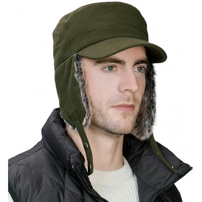 Baseball Caps Wool/Cotton/Washed Baseball Cap Earflap Elmer Fudd Hat All Season Fashion Unisex 56-61CM - 99707_armygreen - CB...