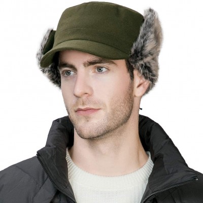 Baseball Caps Wool/Cotton/Washed Baseball Cap Earflap Elmer Fudd Hat All Season Fashion Unisex 56-61CM - 99707_armygreen - CB...